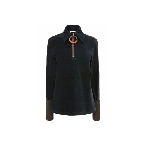 JW Anderson Темно-синий Женские Свитшоты