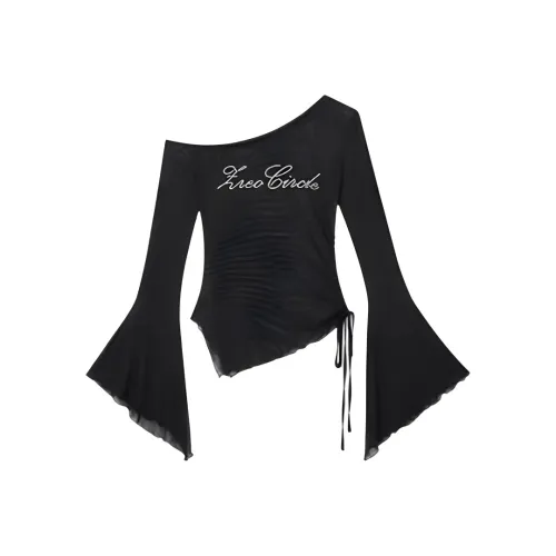 VKXOW Черные Женские T-рубашки