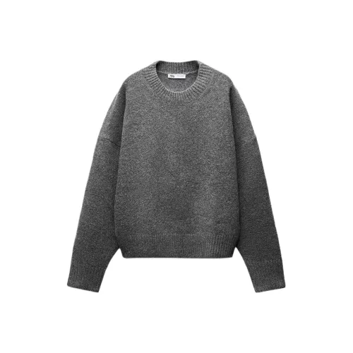 ZARA Средне-серые Женские Свитеры