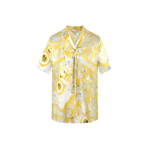 BBLLUUEE Рубашка Женская Цвет Жёлтый Гардения