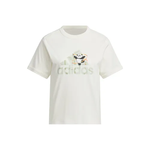 Adidas T-Shirt Женская Нефритовый Белый