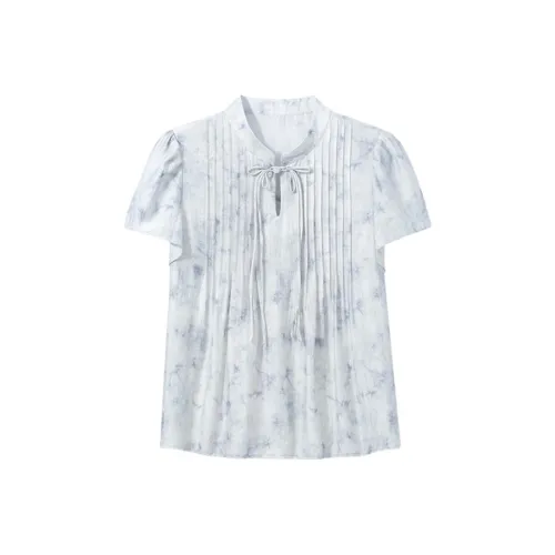 Small Grains SS24 Рубашка Женская Синие Серые