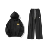 Чёрный топ + чёрные штаны