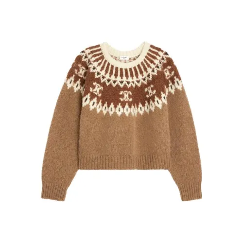 CELINE Верблюжий Женские Свитеры