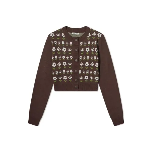 SANDY LIANG Свитер Женский Какао-Коричневый