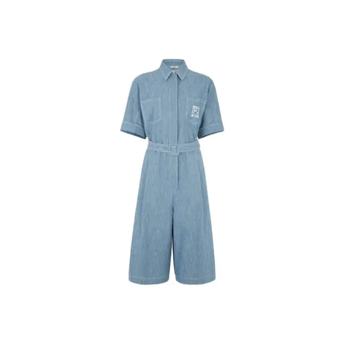 FENDI SS21 Комбинезон Женский Светло-Синий