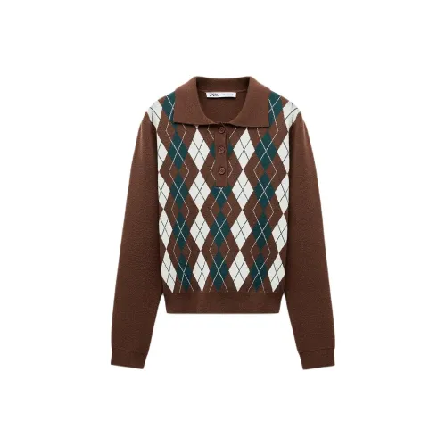 ZARA Коричневые Женские Свитеры