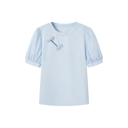 Pit Синий Женские Футболки