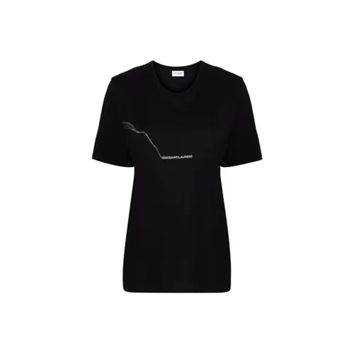 SAINT LAURENT T-рубашка Женская Черная