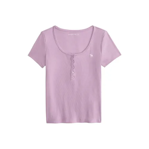 Abercrombie＆Fitch Стандартная футболка женская серая и розовая