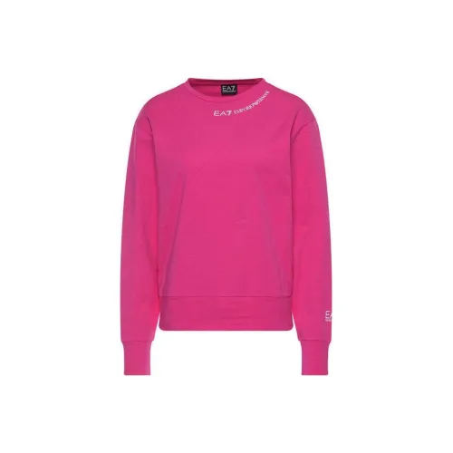 EMPORIO ARMANI EA7 Розово-красные Женские Т-рубашки