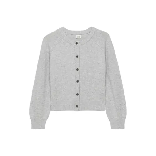 ARITZIA WILFRED Лондон Шерсть Кашемир Кардиган Свитер Женские Heather Chrome Heather Chrome Серый