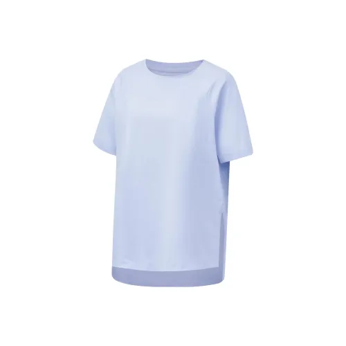 LINING Fitness Series Стандартная T-рубашка Женская Небесный Перо Синий