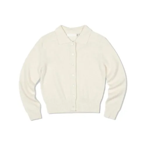 LOW CLASSIC FW23 Шерсть Cash Ожерелье-чокер Свитер Женские Сливочный Слоновая кость