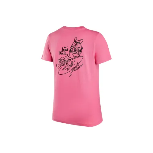 Nike T-Shirt Женская Тонкая Фиолетово-Розовая