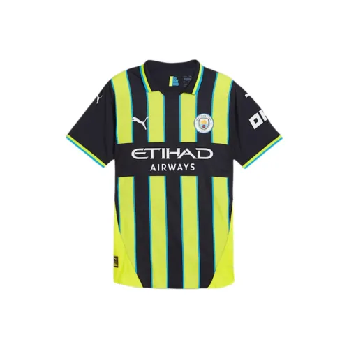 PUMA Manchester City Football Club SS24 Футбол Джерси Мужской Желтый Синий