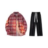 Set (Pink Red Shirt + Black Jeans)  
Комплект (Розовая Красная Рубашка + Черные Джинсы)