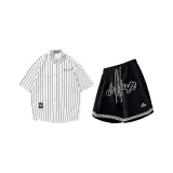 Белая рубашка + черные шорты