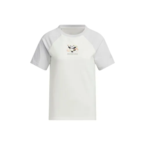 Adidas Рукав реглан T-рубашка Женская Symbol Серый