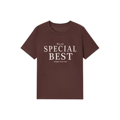 EICHITOO T-рубашка Женская Темно-красная