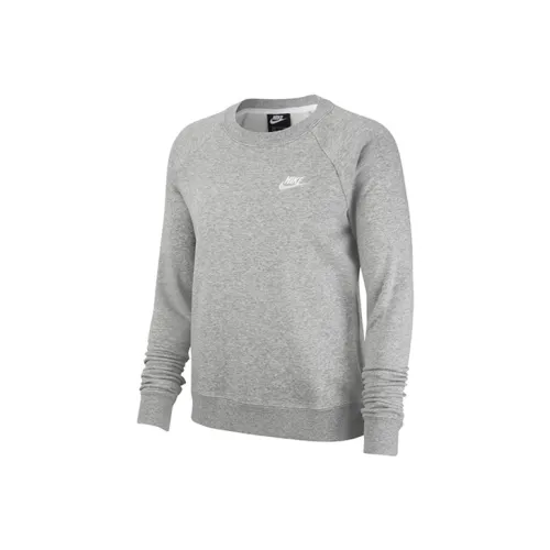 NIKE Sportswear Essentials series Серые Женские Свитшоты