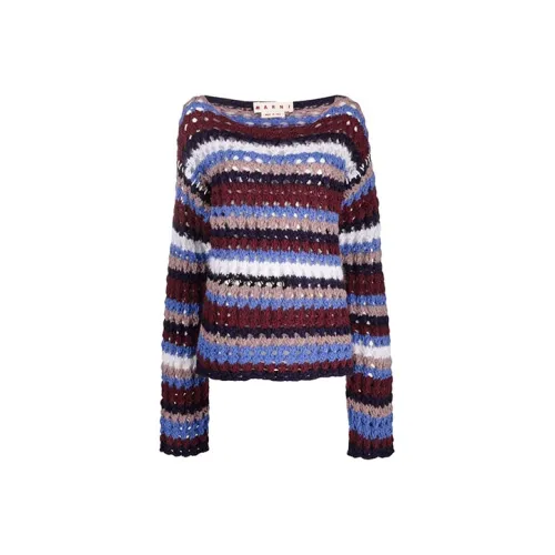 MARNI Свободный крой Свитер Женский Фиолетовый