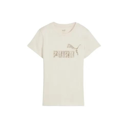 Puma Jogging Малыш Обычный T Рубашка Женские Горный Снег