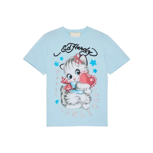 Ed Hardy Детский синий E1PBW381 Женские футболки