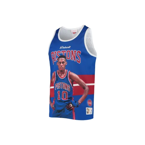 NBA x MITCHELL NESS Detroit Pistons Team Dennis RODMAN Баскетбольная Джерси Мужская Синяя
