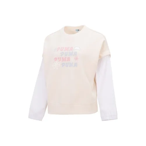 PUMA Экрю Женские Толстовки