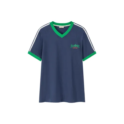 NO ONE ELSE Т-рубашка с оборванным рукавом унисекс темно-синий