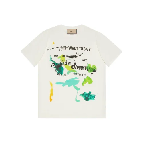 GUCCI Реглан рукав T-рубашка Женская Экрю