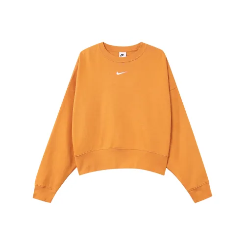 NIKE Sportswear Essentials series Апельсиновые Женские Свитшоты