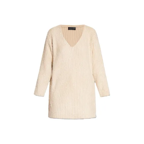 Balenciaga Свитер Свободный крой Женский Светлый Бежевый