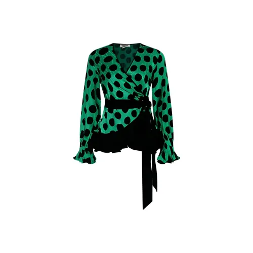 DVF Diane Von Furstenberg Рубашка Женская Зеленая