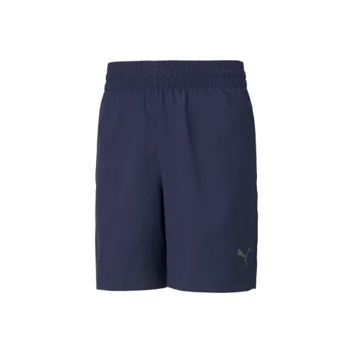 PUMA Basic Повседневные шорты Мужские Твидовый синий