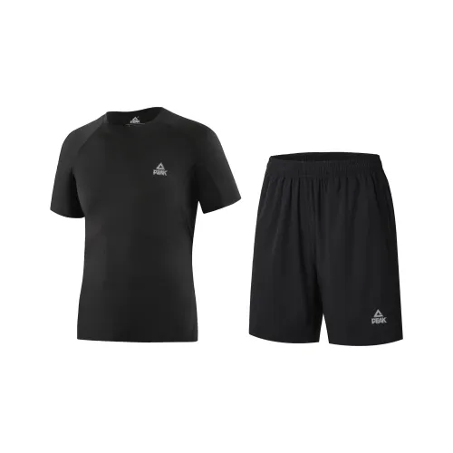 PEAK Бег Одежда Комплекты Унисекс Двухкомпонентный Набор Черный