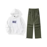 Белый топ + армейские зеленые штаны