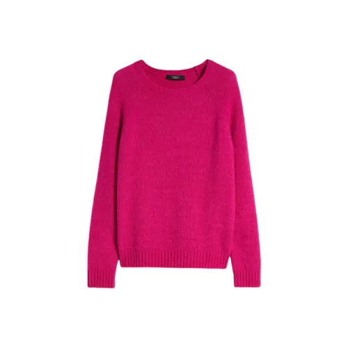 WEEKEND MaxMara Ghiacci Коллекция Soft Knit Топ из альпаки и хлопка свитер женский розовый