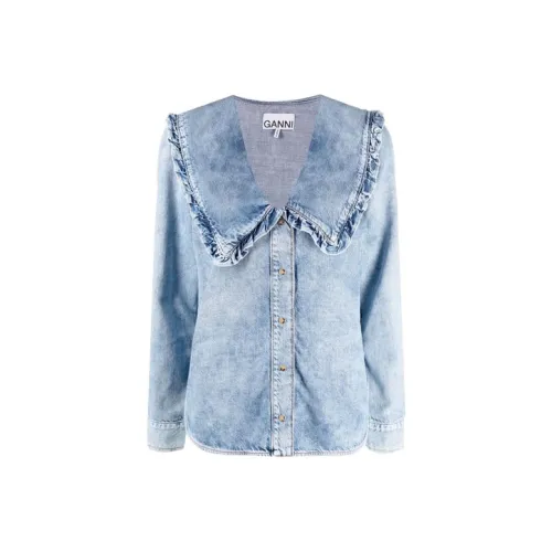 GANNI Синие Женские Рубашки