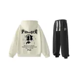 Комплект одежды (Хаки худи + черные штаны)