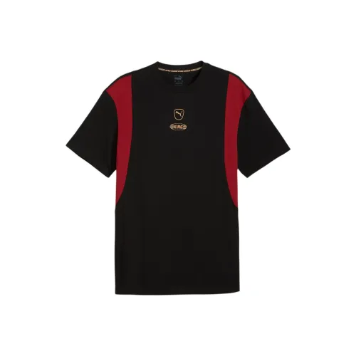 PUMA King Pro SS24 Футбол Т-футболка Футбол Джерси Мужской Красный Черный