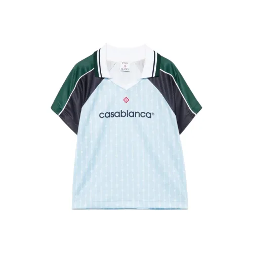 CASABLANCA Реглан-рукав Т-рубашка Женская Небесно-голубая