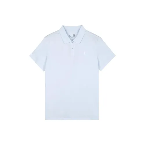 QIAODAN T-рубашка Женская Светлый Прозрачный Синий