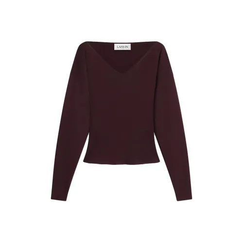 Lanvin Бургундские Женские Свитеры