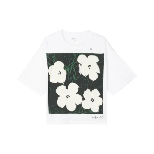 UNIQLO x Andy Warhol SS23 Рукав с оборванным плечом T-рубашка Женская Белая
