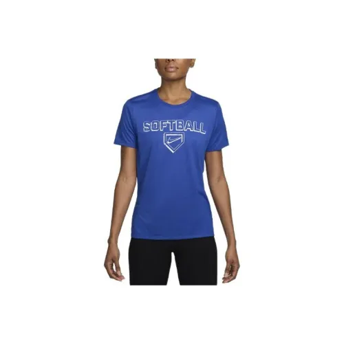 nike Dri Fit Стандартная футболка Женская Королевский синий