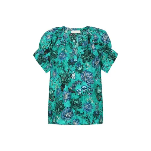 Ulla Johnson SS24 T Рубашка Женская Нефритово-зеленая