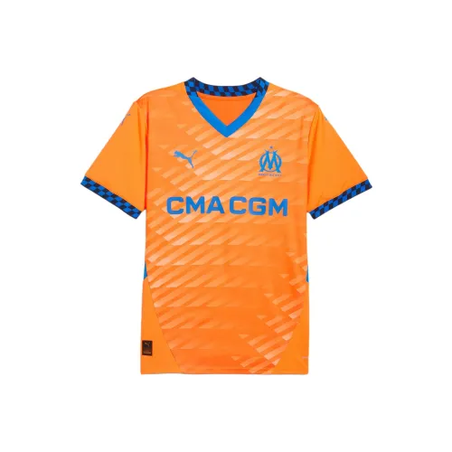 PUMA Olympique de Marseille Футбол Джерси Мужской Неоново-оранжевый