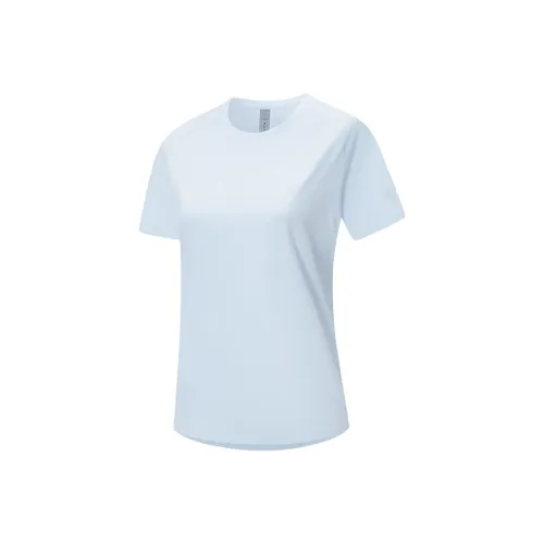 XTEP Бег T-Shirt Женская Светло-Бледно-Синий